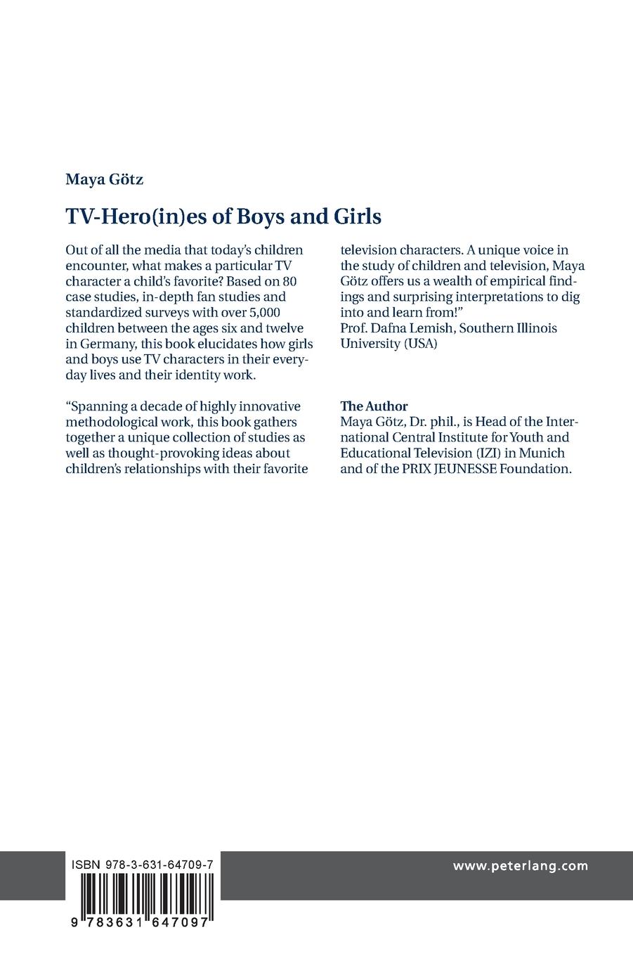 Rückseitencover TV-Hero(in)es of Boys and Girls