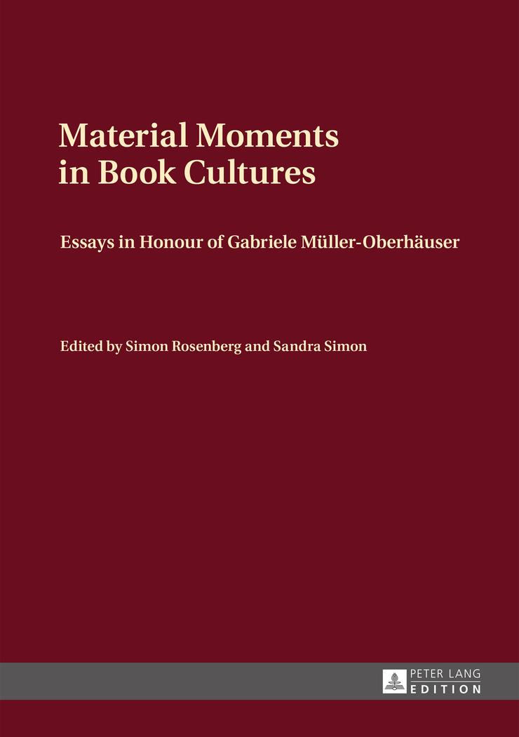 Vorderes Coverbild Material Moments in Book Cultures