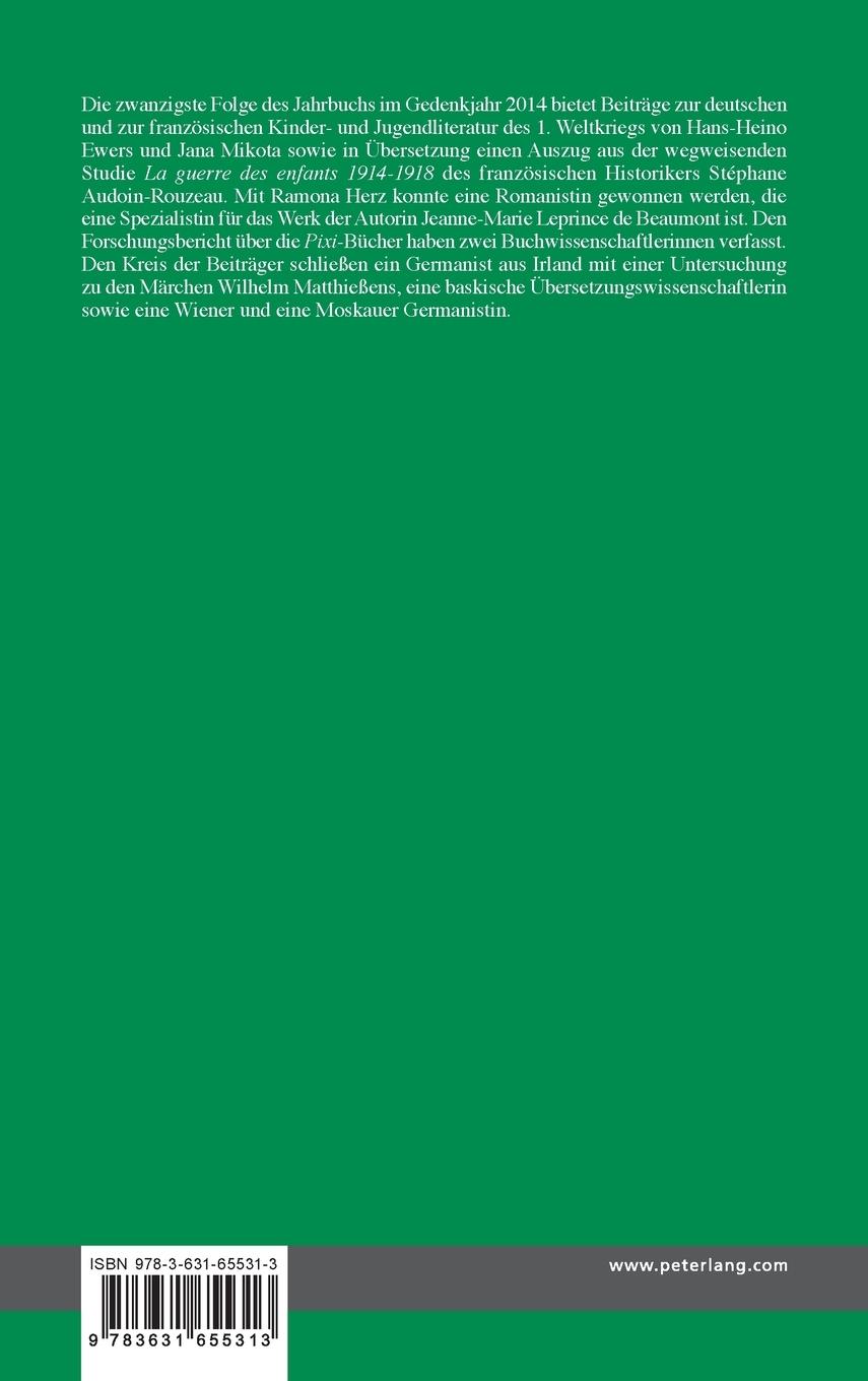 Rückseitencover Kinder- und Jugendliteraturforschung 2013/2014