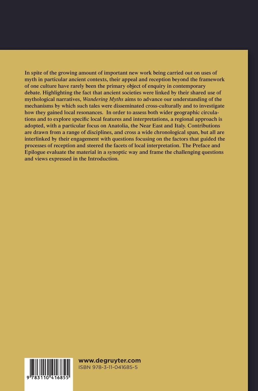 Rückseitencover Wandering Myths