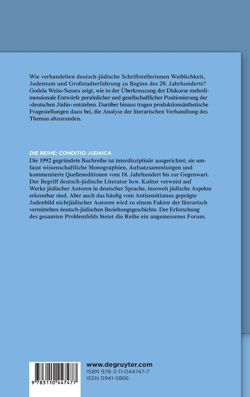 Rückseitencover Jüdin und Moderne