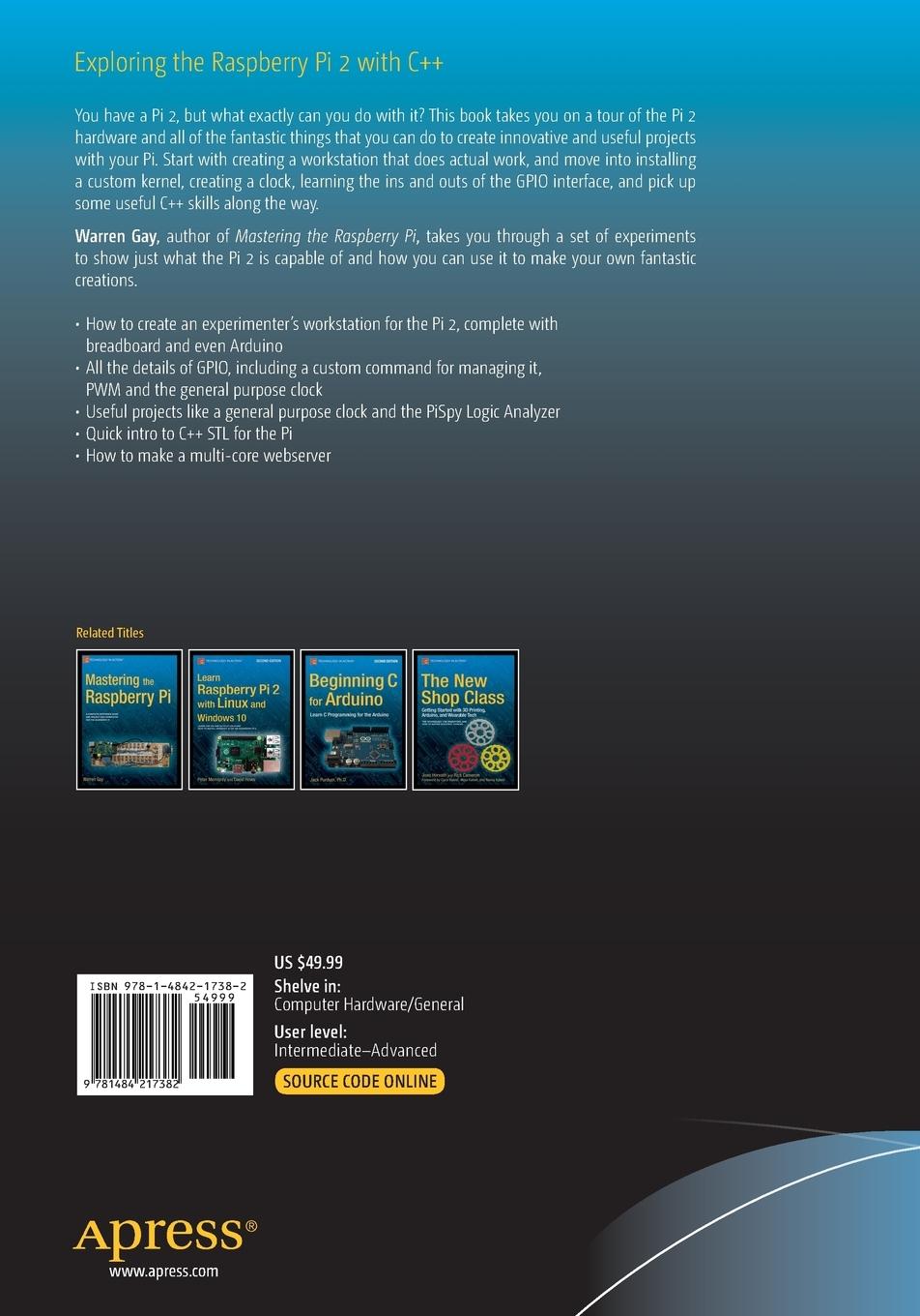 Rückseitencover Exploring the Raspberry Pi 2 with C++