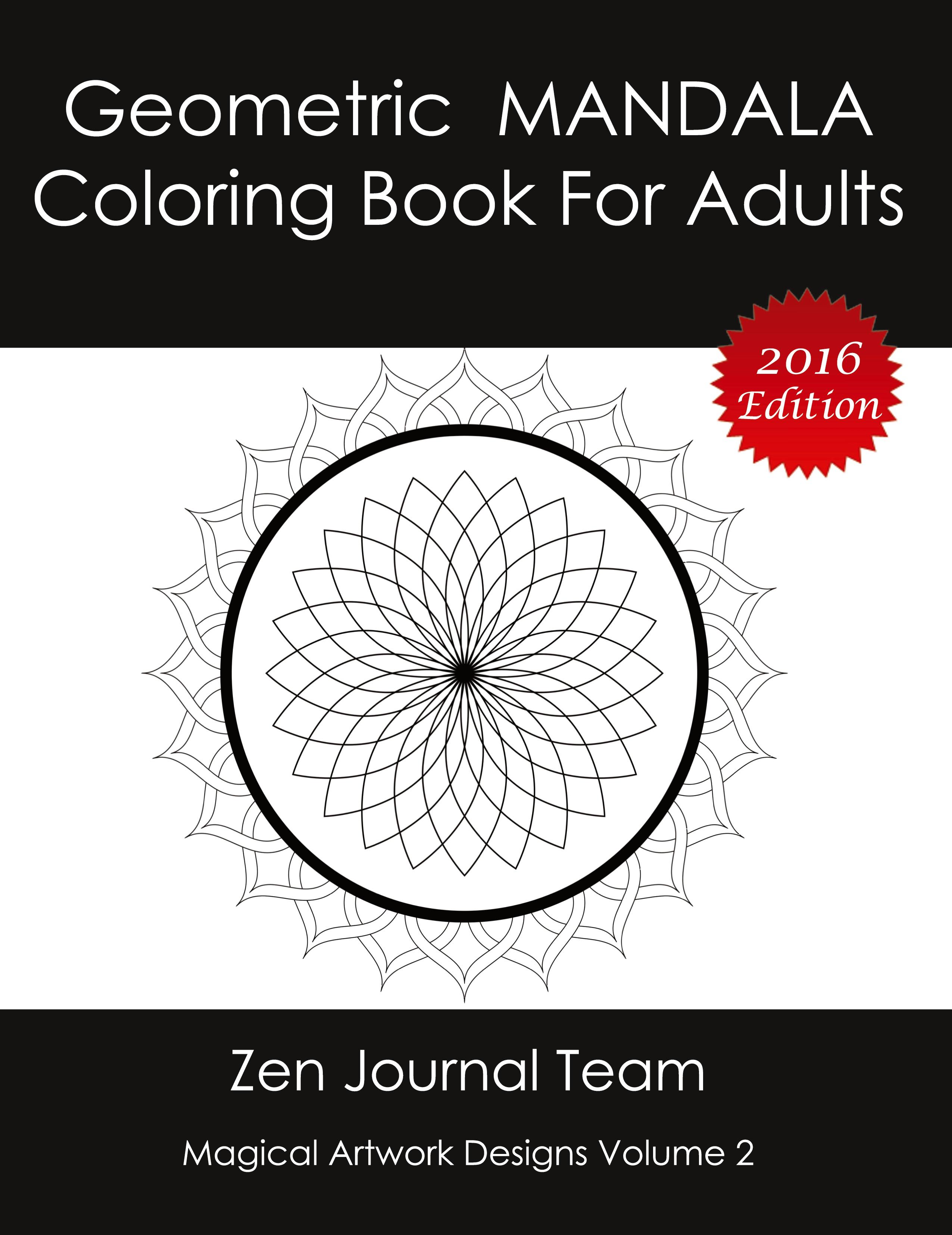 Vorderes Coverbild Geometric Mandala Coloring Book For Adults