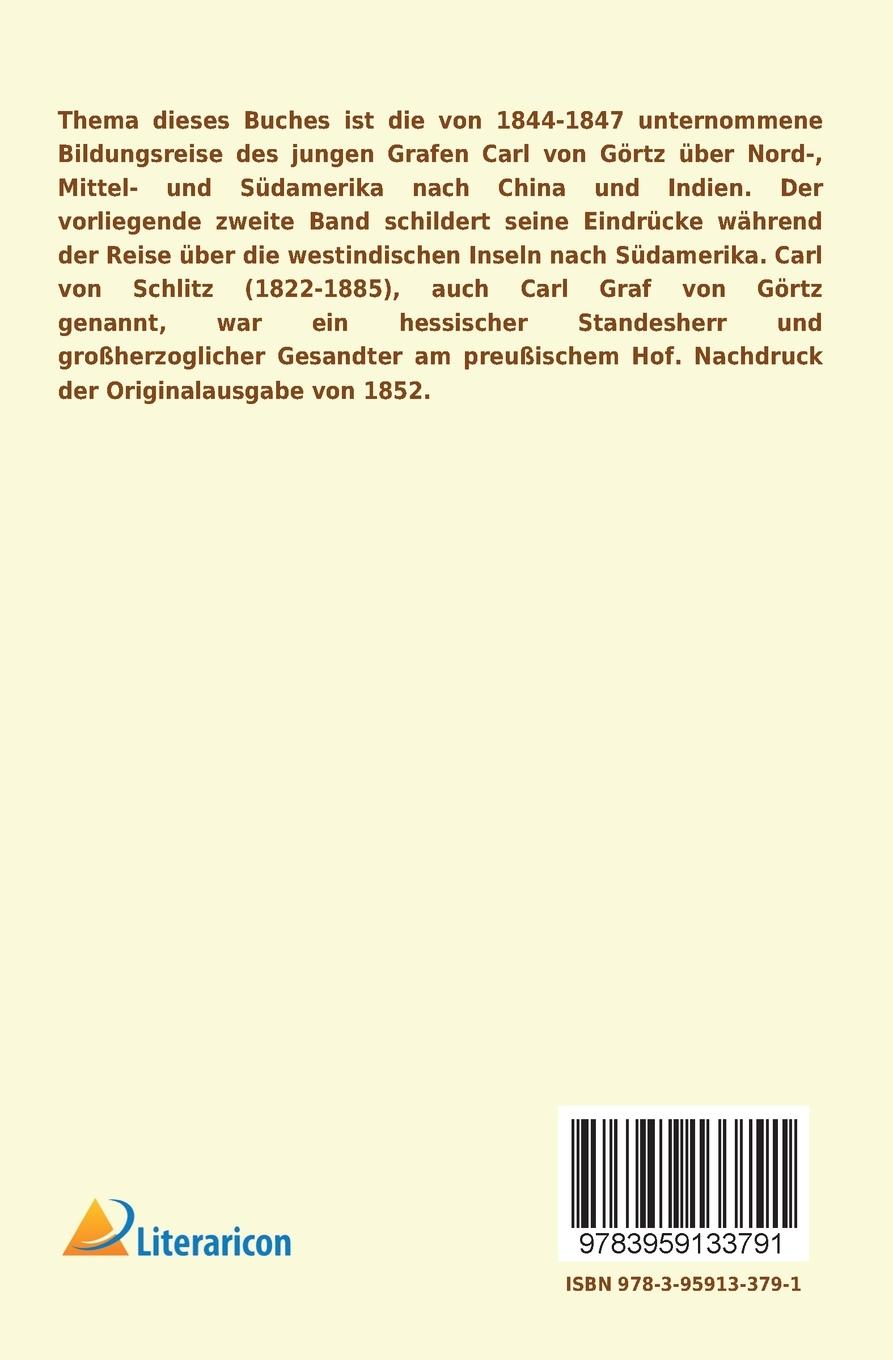 Rückseitencover Reise um die Welt in den Jahren 1844-1847