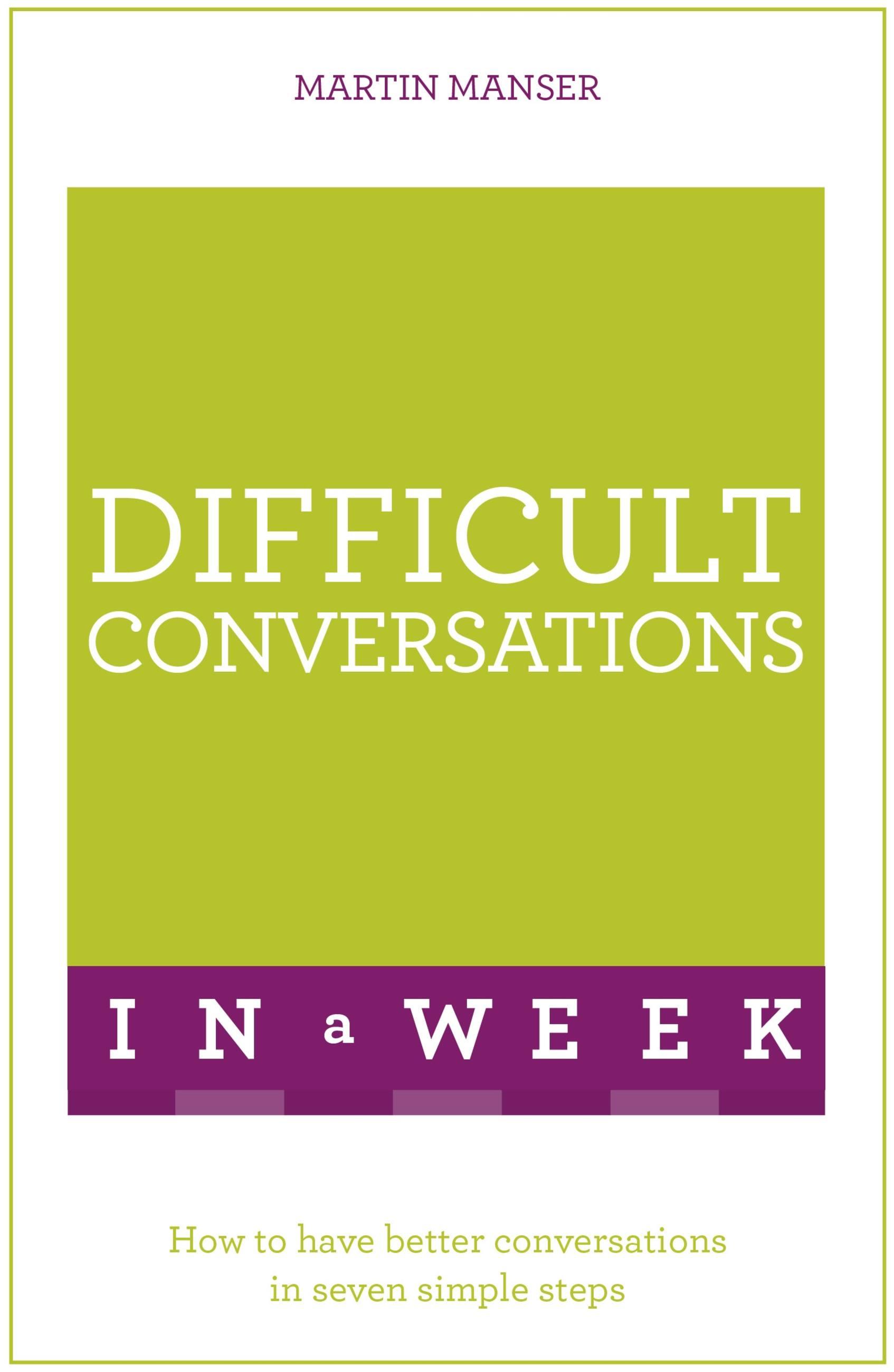 Vorderes Coverbild Difficult Conversations In A Week