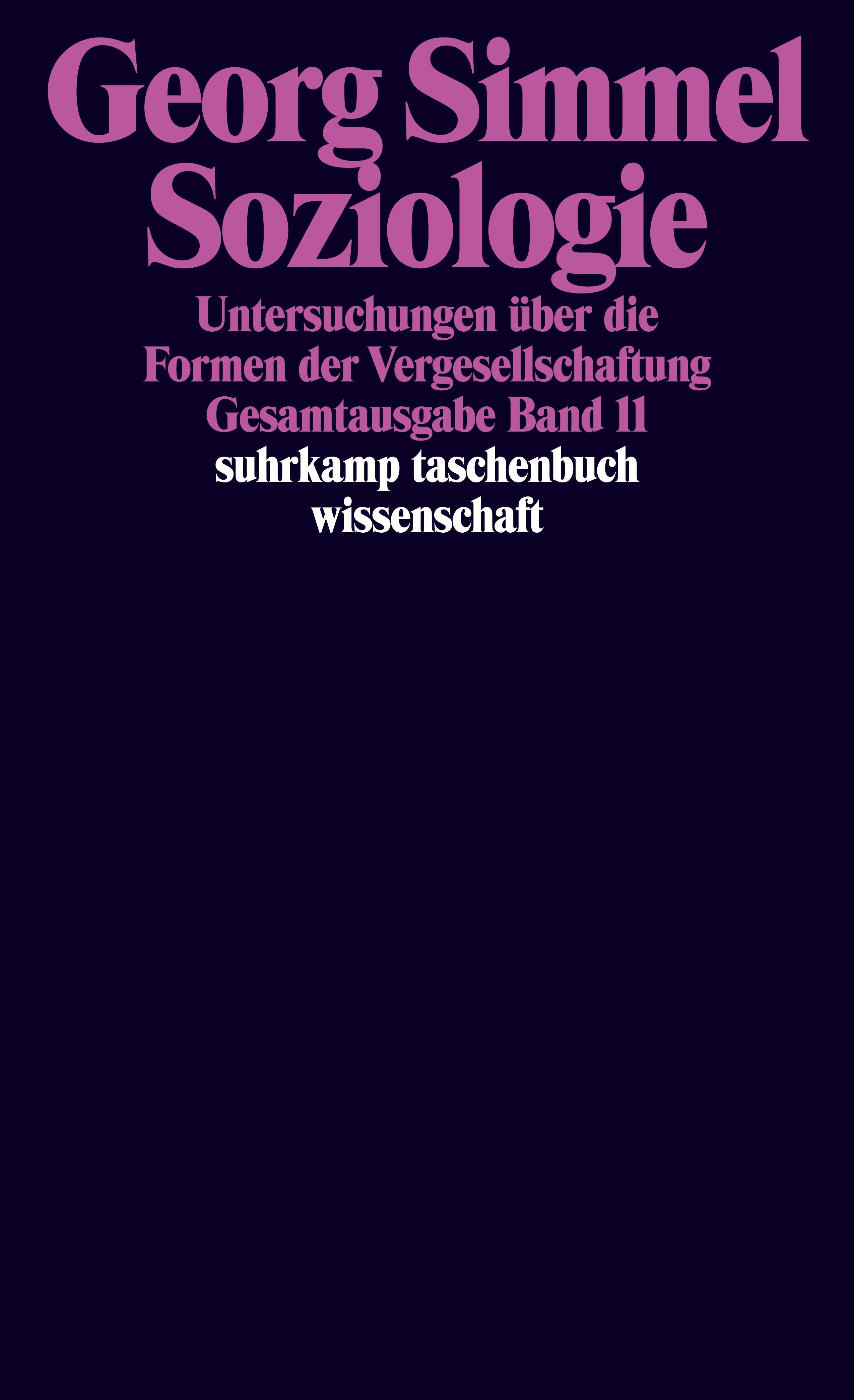 Vorderes Coverbild Soziologie - Untersuchungen über die Formen der Vergesellschaftung