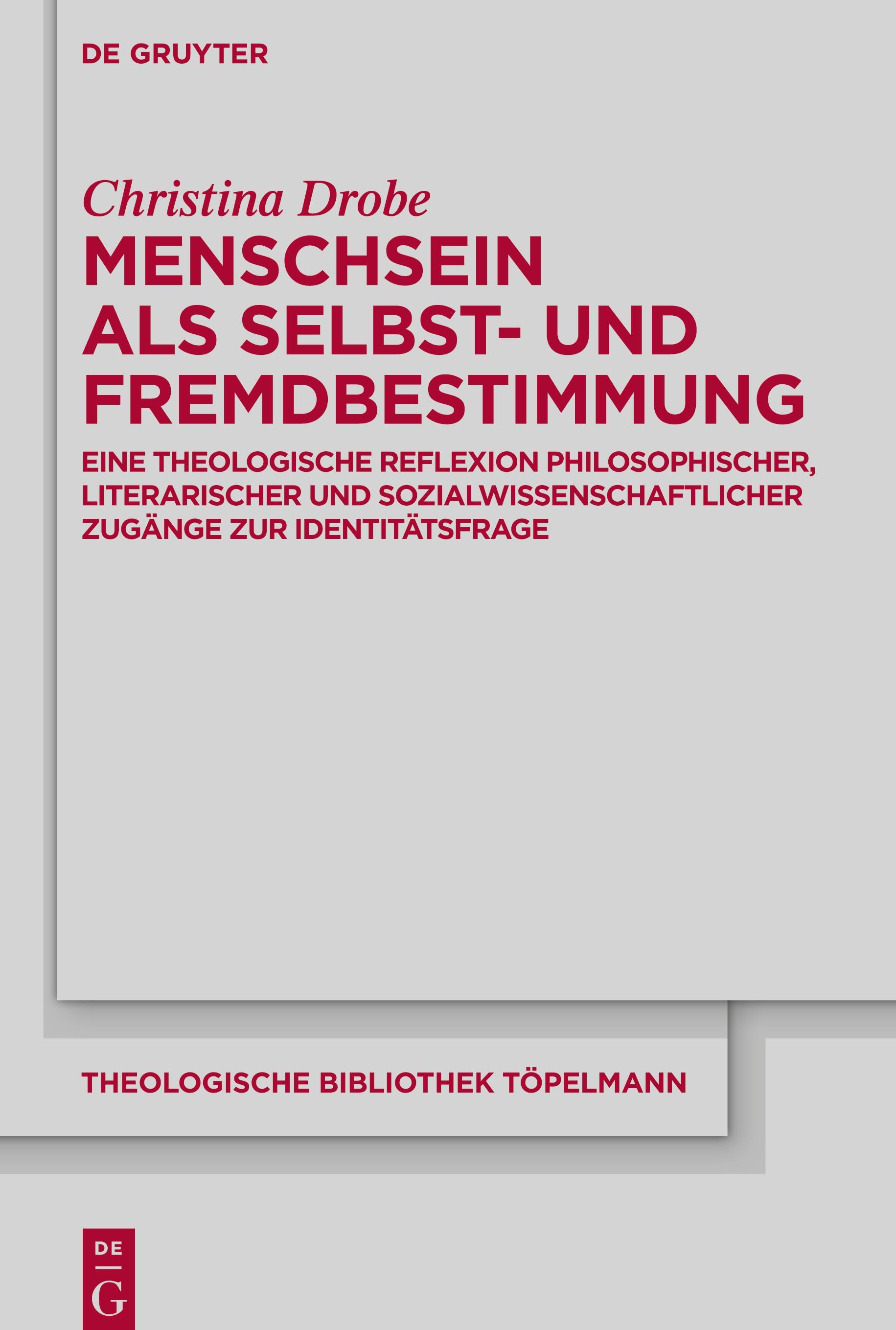 Vorderes Coverbild Menschsein als Selbst- und Fremdbestimmung