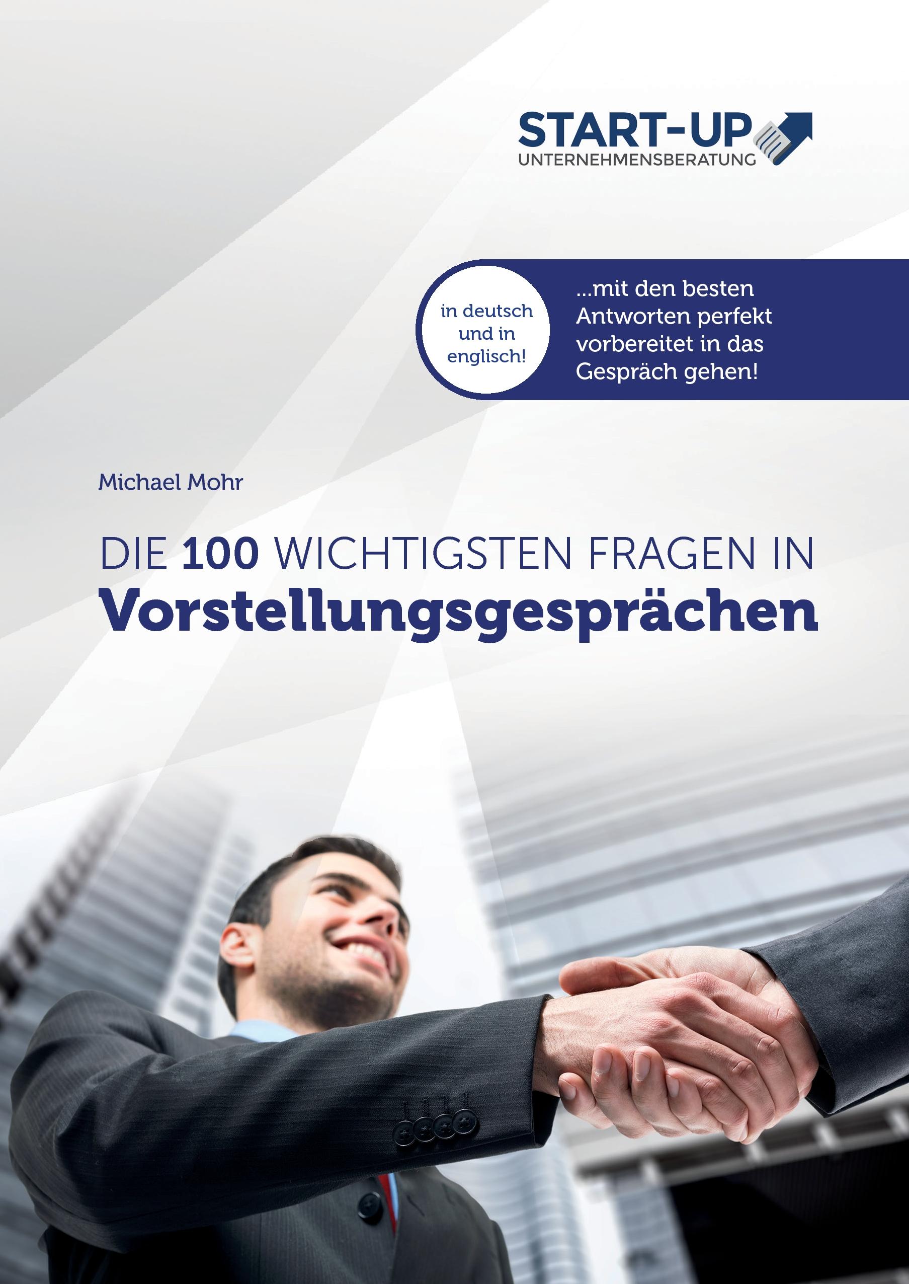 Vorderes Coverbild Die 100 wichtigsten Fragen in Vorstellungsgesprächen