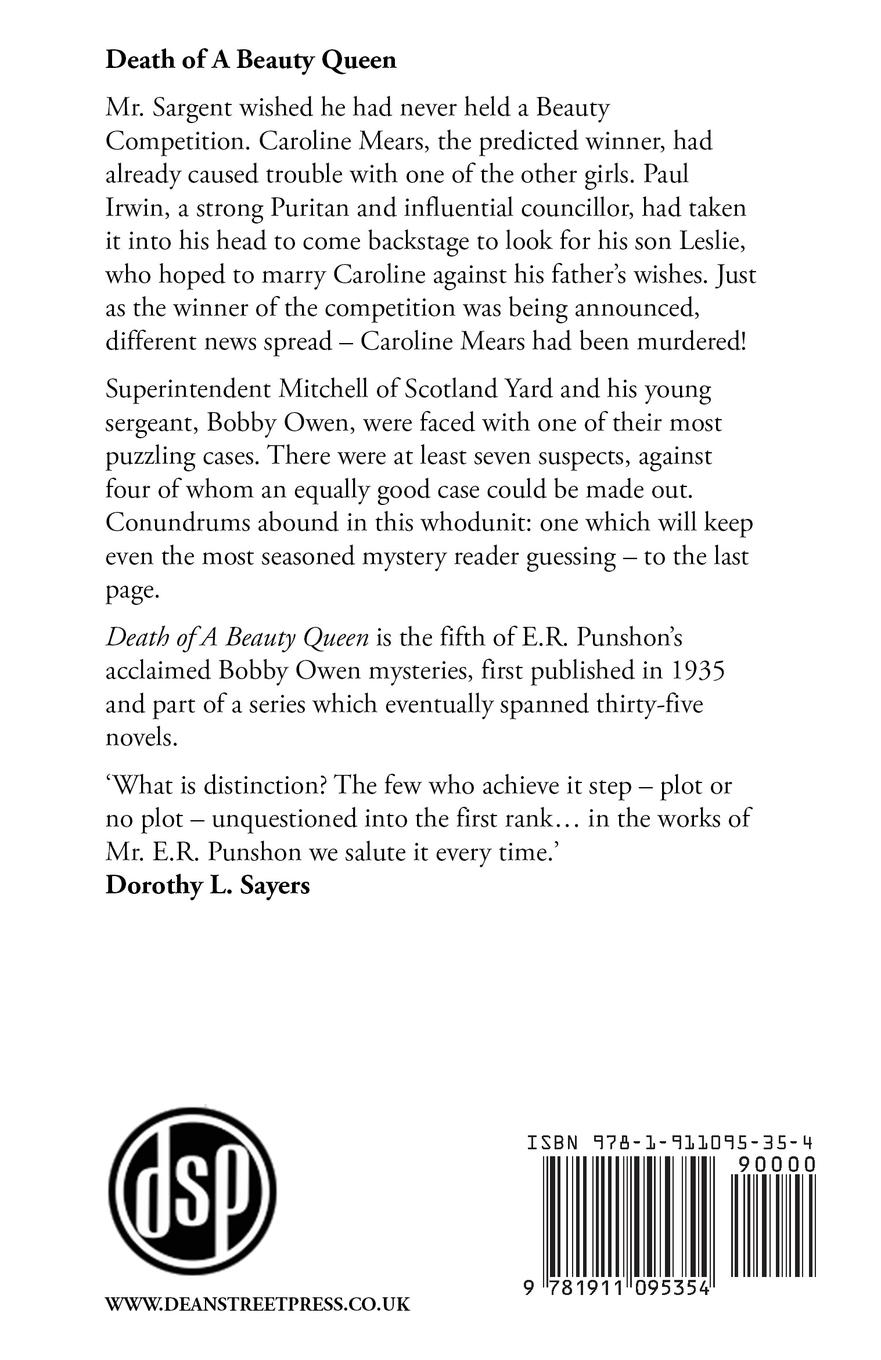 Rückseitencover Death of a Beauty Queen