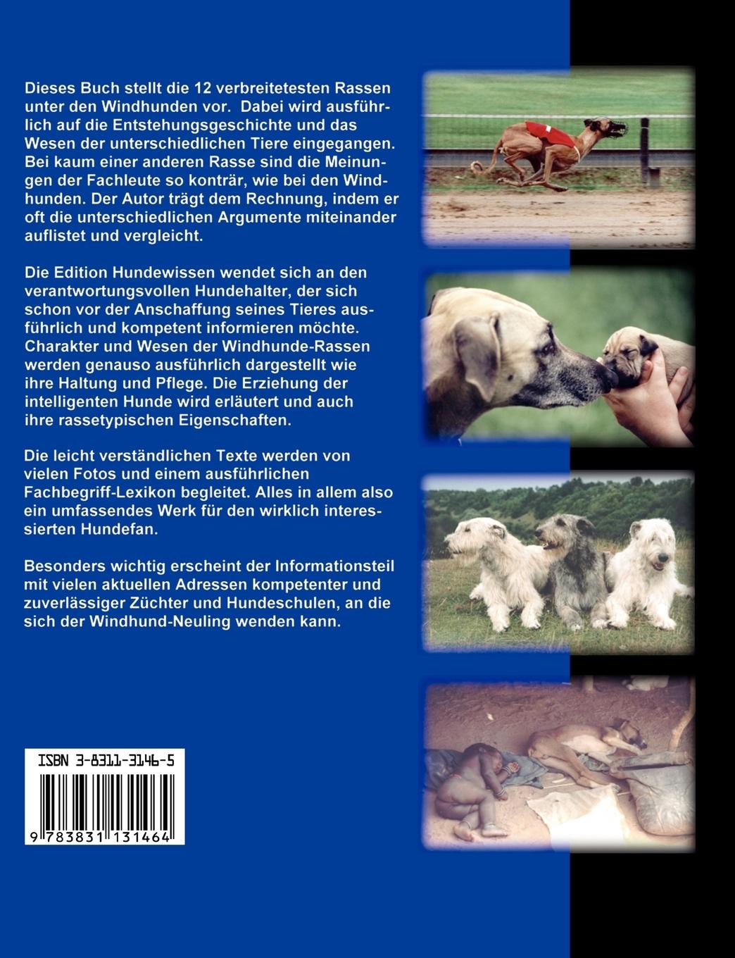 Rückseitencover Windhunde - Ein Portrait 12 anerkannter Rassen