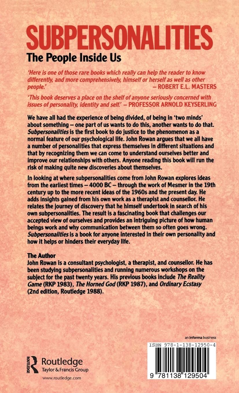 Rückseitencover Subpersonalities