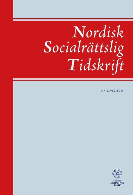 Vorderes Coverbild Nordisk Socialrättslig Tidskrift 11-12, 2015