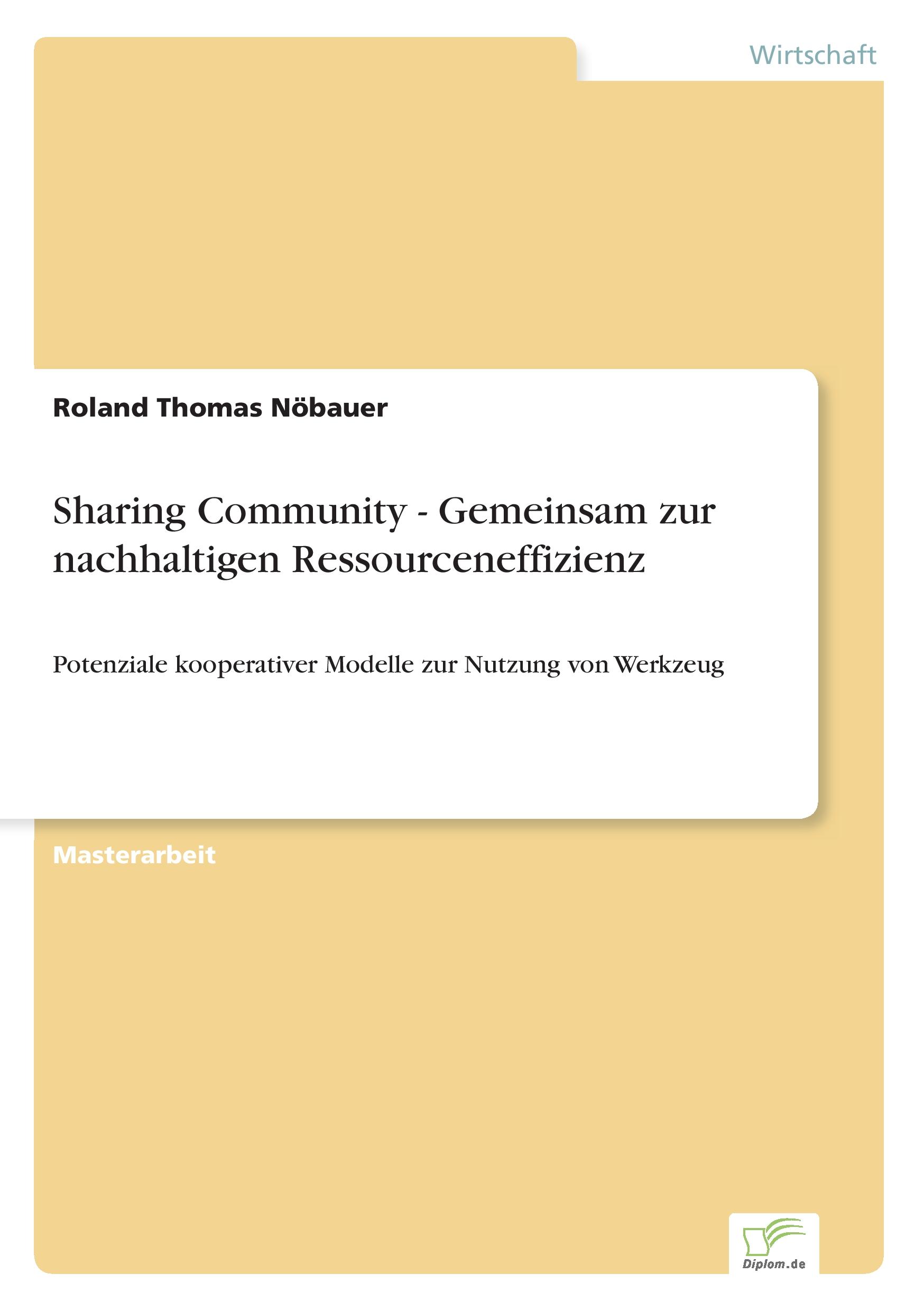 Vorderes Coverbild Sharing Community - Gemeinsam zur nachhaltigen Ressourceneffizienz