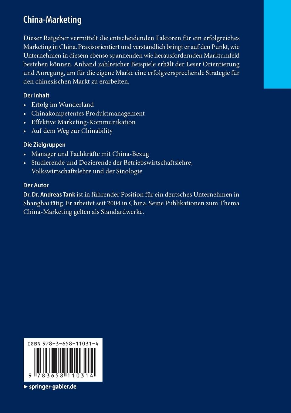 Rückseitencover China-Marketing