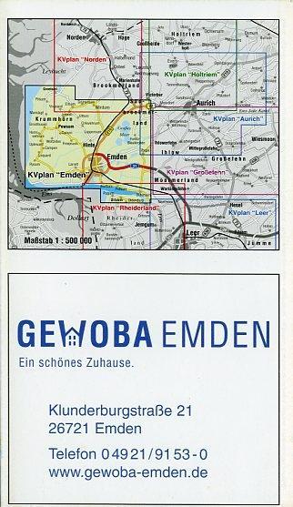 Beispielinhalt (Bild) Emden, KVplan, Radkarte/Freizeitkarte/Stadtplan, 1:30.000 / 1:15.000