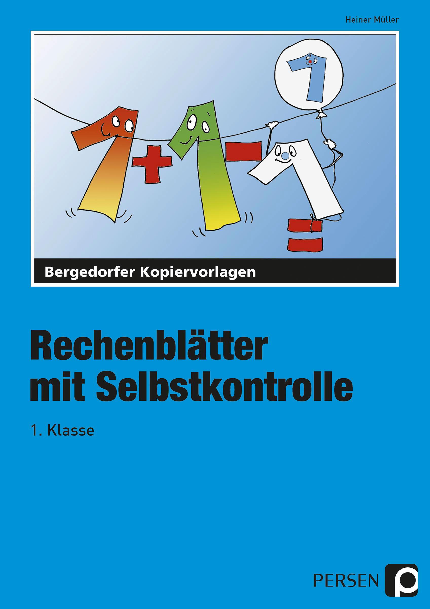 Vorderes Coverbild Rechenblätter mit Selbstkontrolle - 1. Klasse