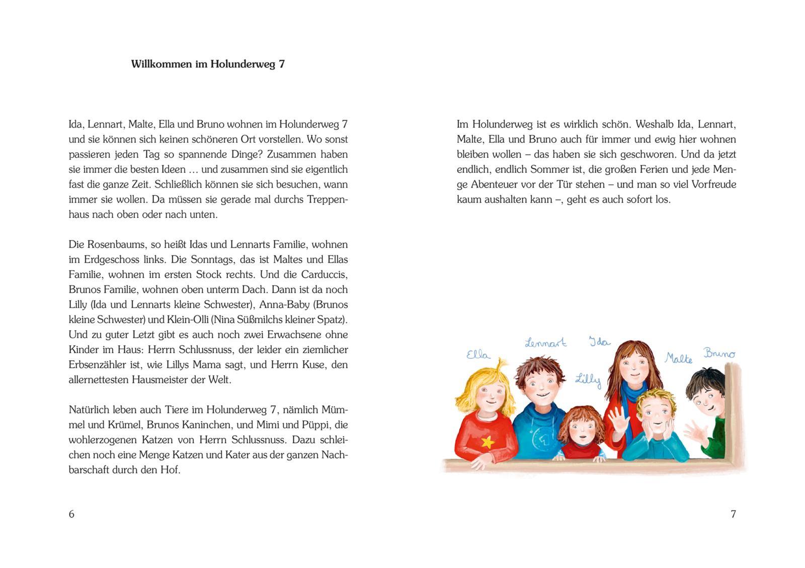 Beispielinhalt (Bild) Sommer im Holunderweg