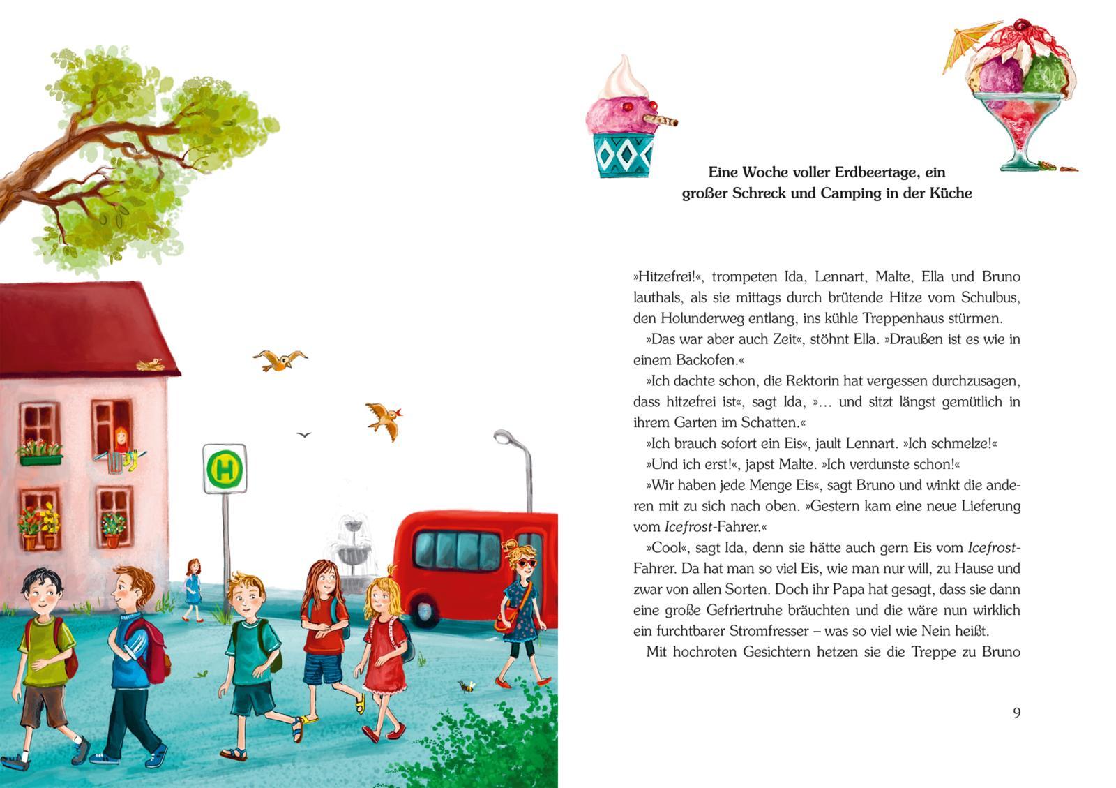 Beispielinhalt (Bild) Sommer im Holunderweg