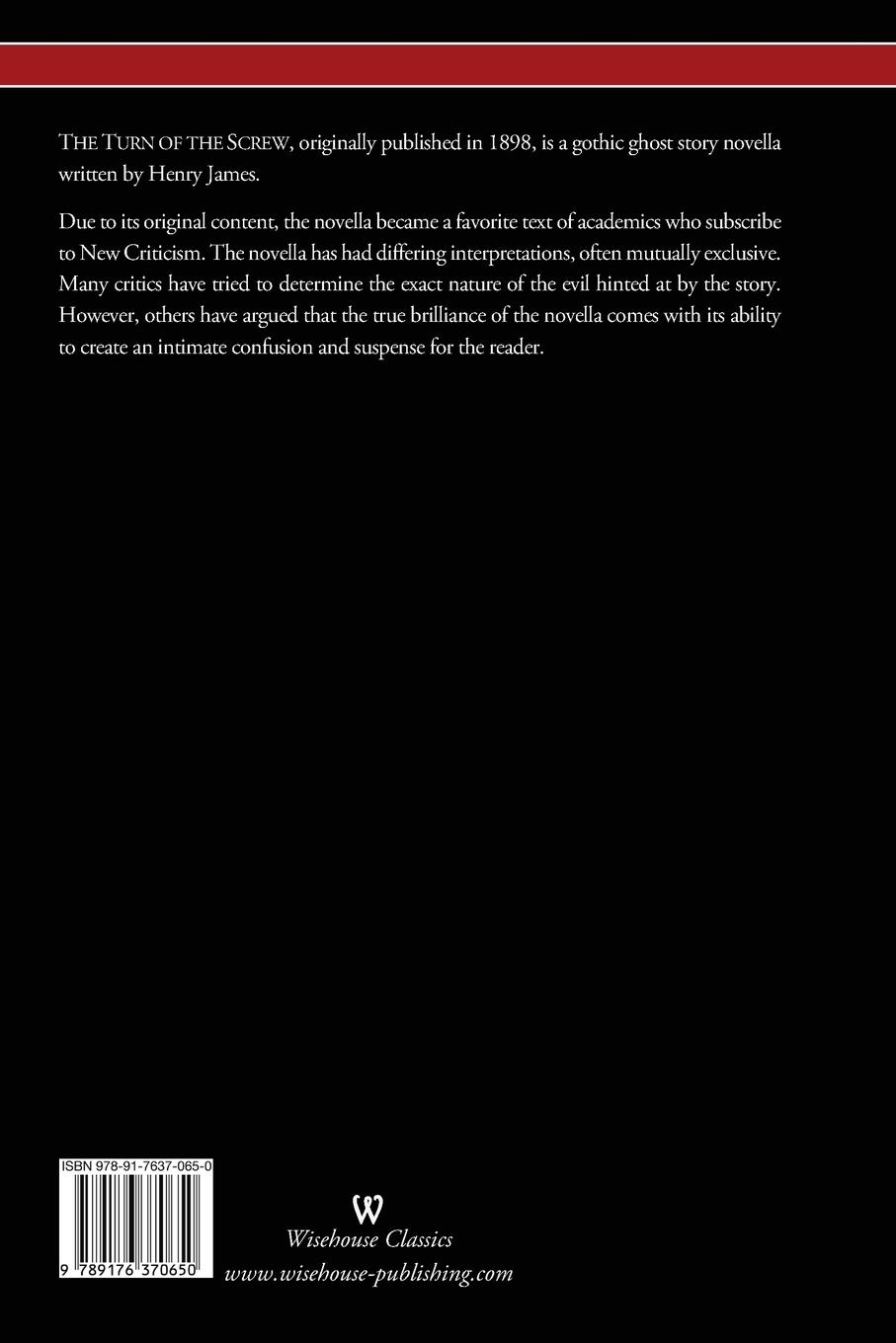 Rückseitencover The Turn of the Screw (Wisehouse Classics Edition)