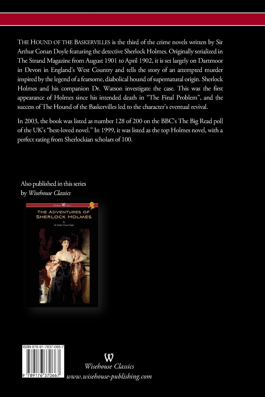 Rückseitencover The Hound of the Baskervilles (Wisehouse Classics Edition)