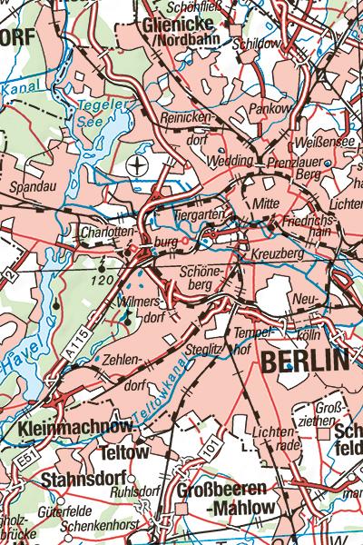 Beispielinhalt (Bild) Topographische Karte der Bundesrepublik Deutschland 1 : 500 000 Nordost (N)