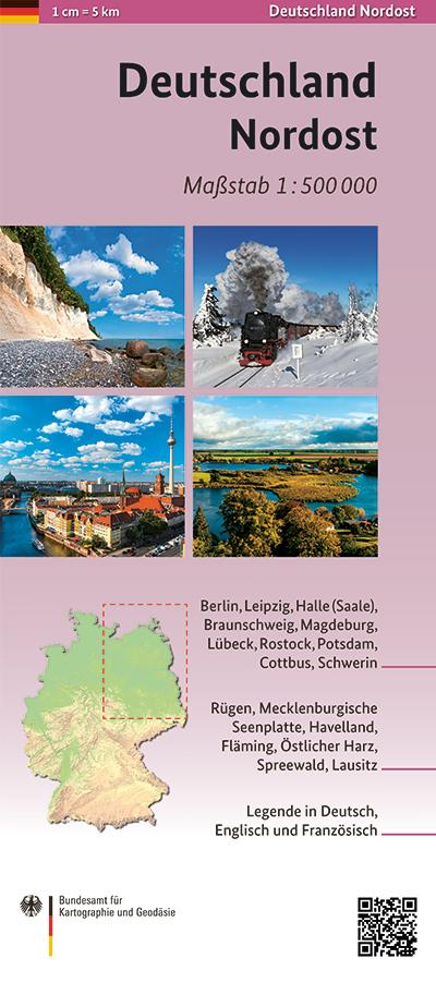 Vorderes Coverbild Topographische Karte der Bundesrepublik Deutschland 1 : 500 000 Nordost (N)