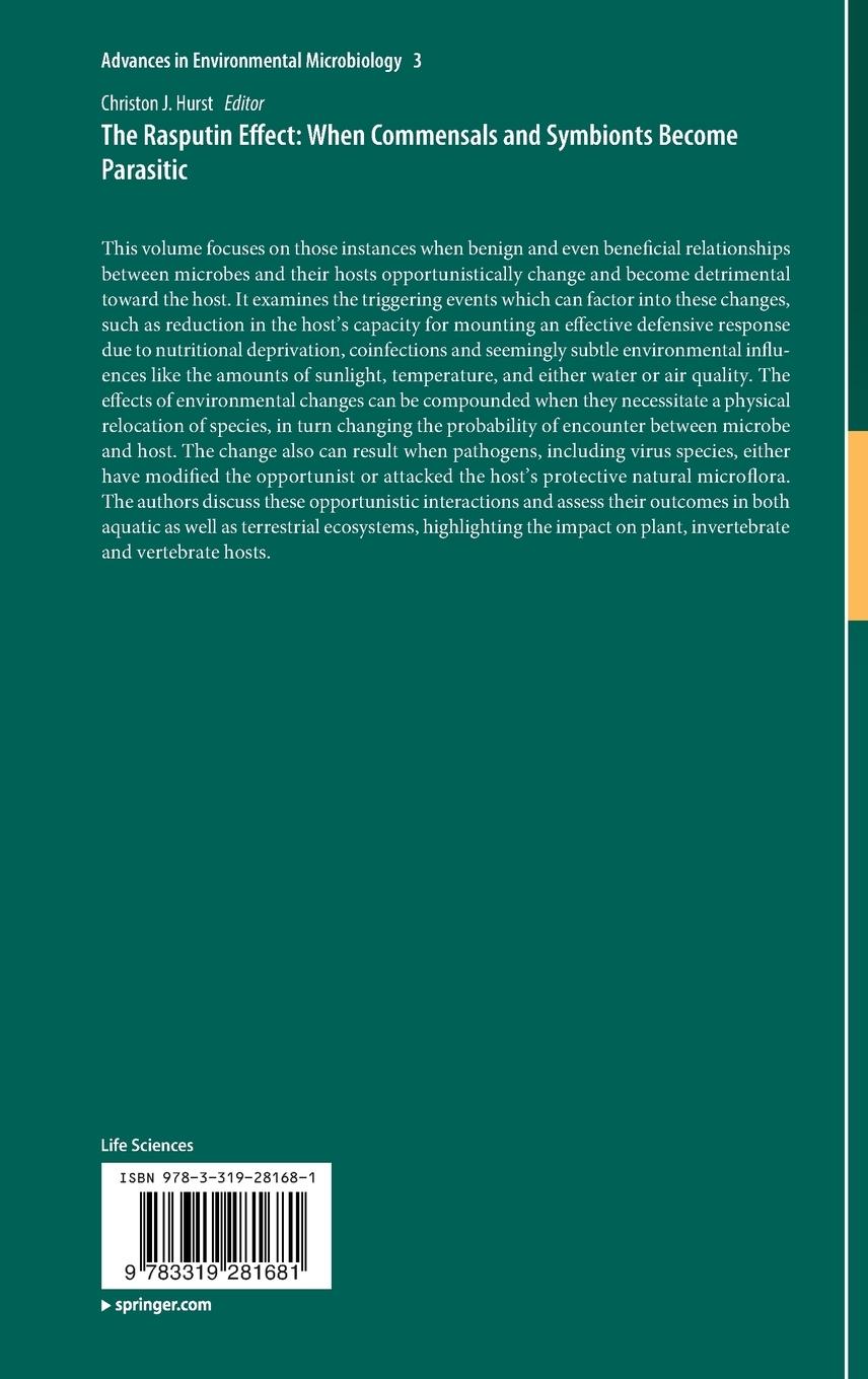 Rückseitencover The Rasputin Effect: When Commensals and Symbionts Become Parasitic