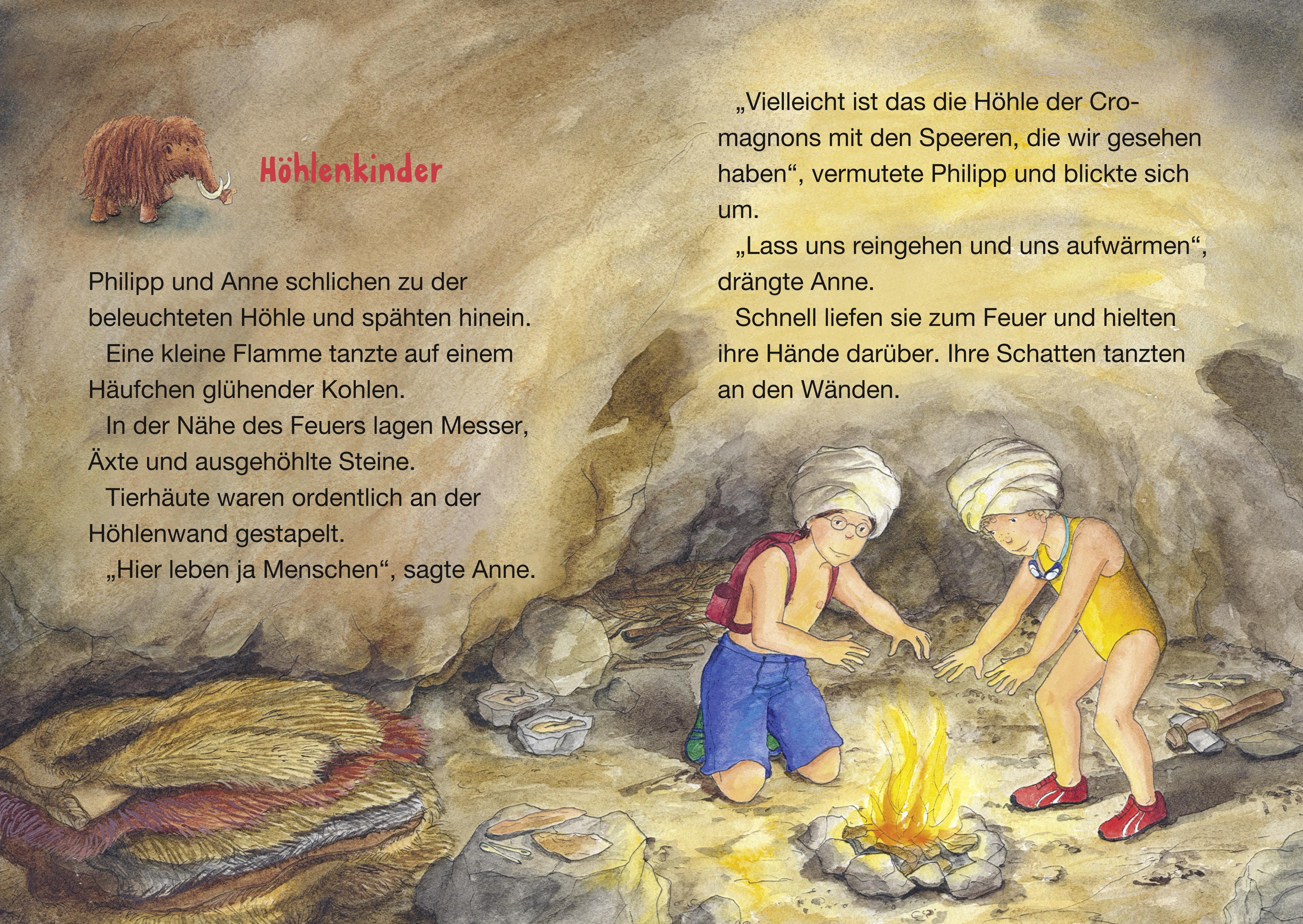 Beispielinhalt (Bild) Das magische Baumhaus junior 07- Gefahr für das Mammut