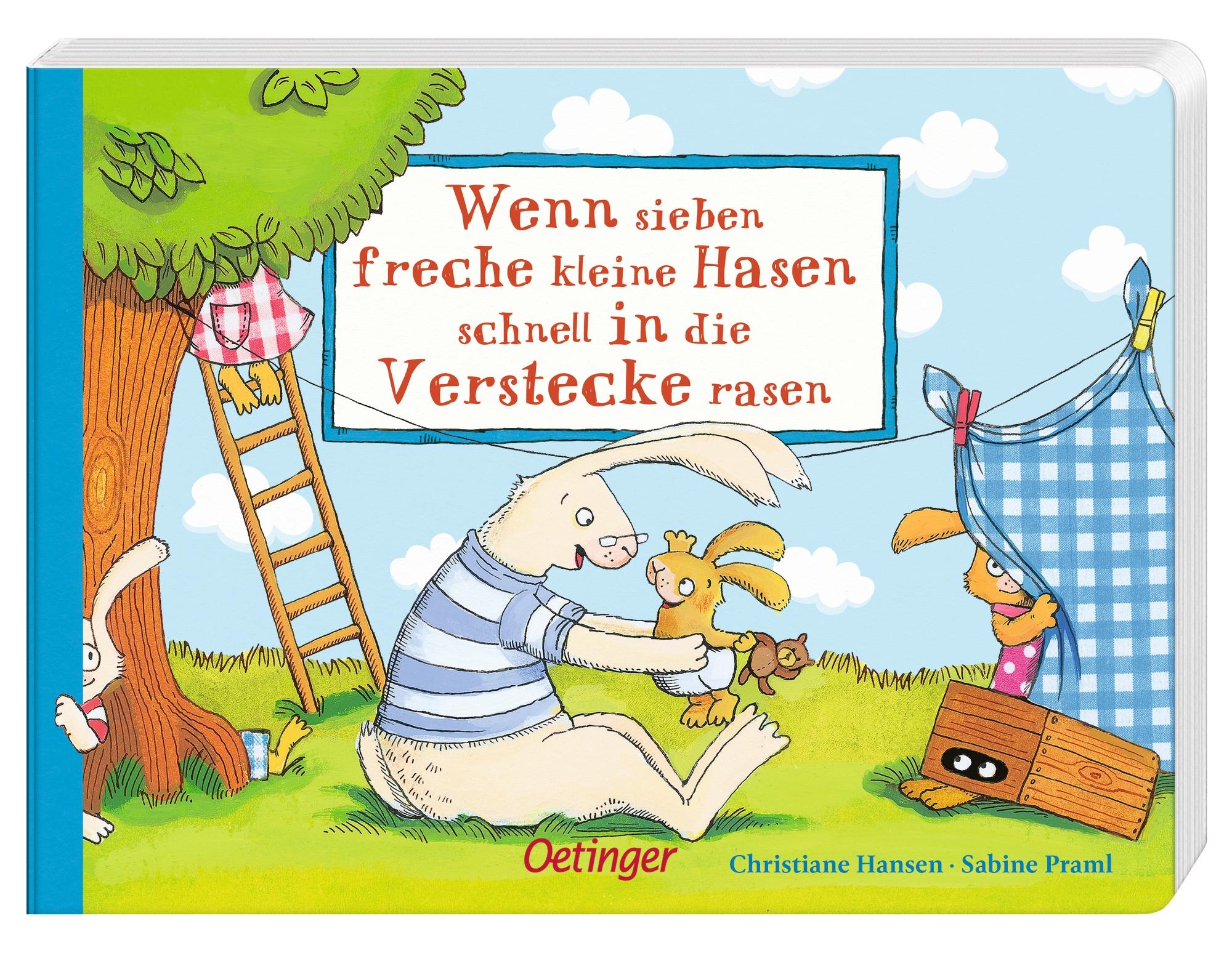 Beispielinhalt (Bild) Wenn sieben freche kleine Hasen schnell in die Verstecke rasen