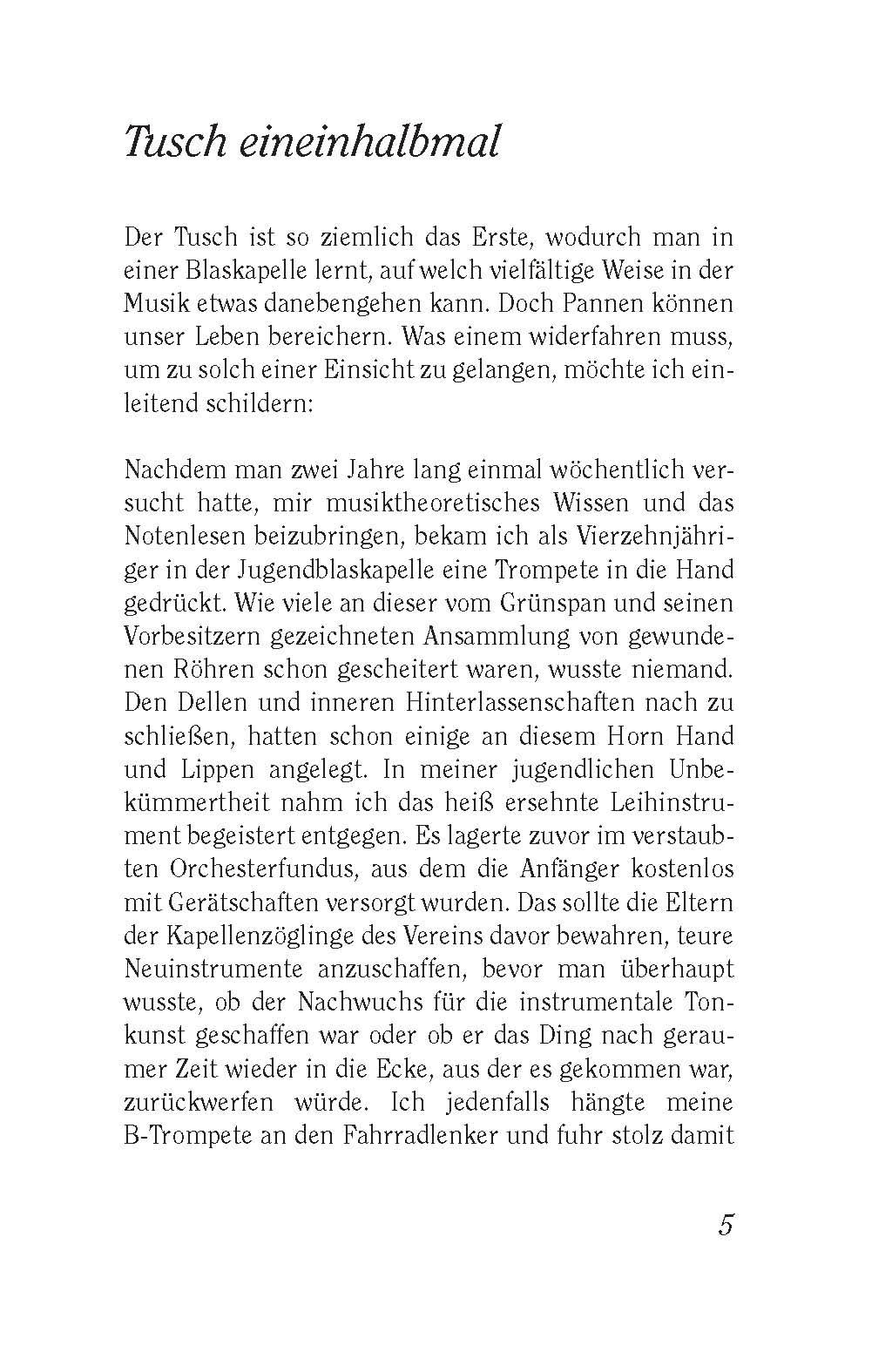 Beispielinhalt (Bild) Tusch eineinhalbmal