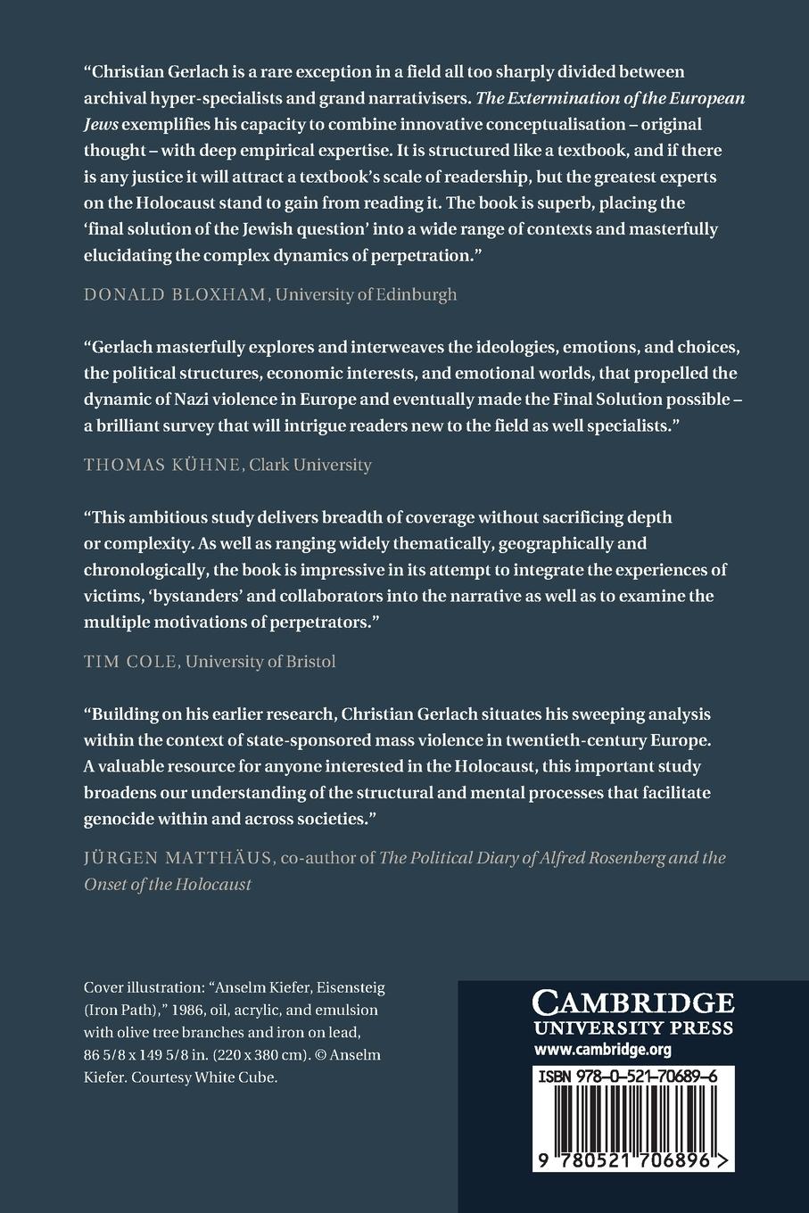 Rückseitencover The Extermination of the European Jews