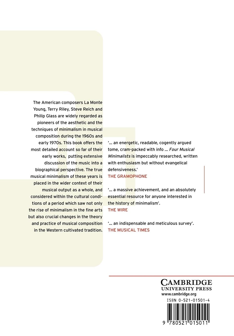 Rückseitencover Four Musical Minimalists