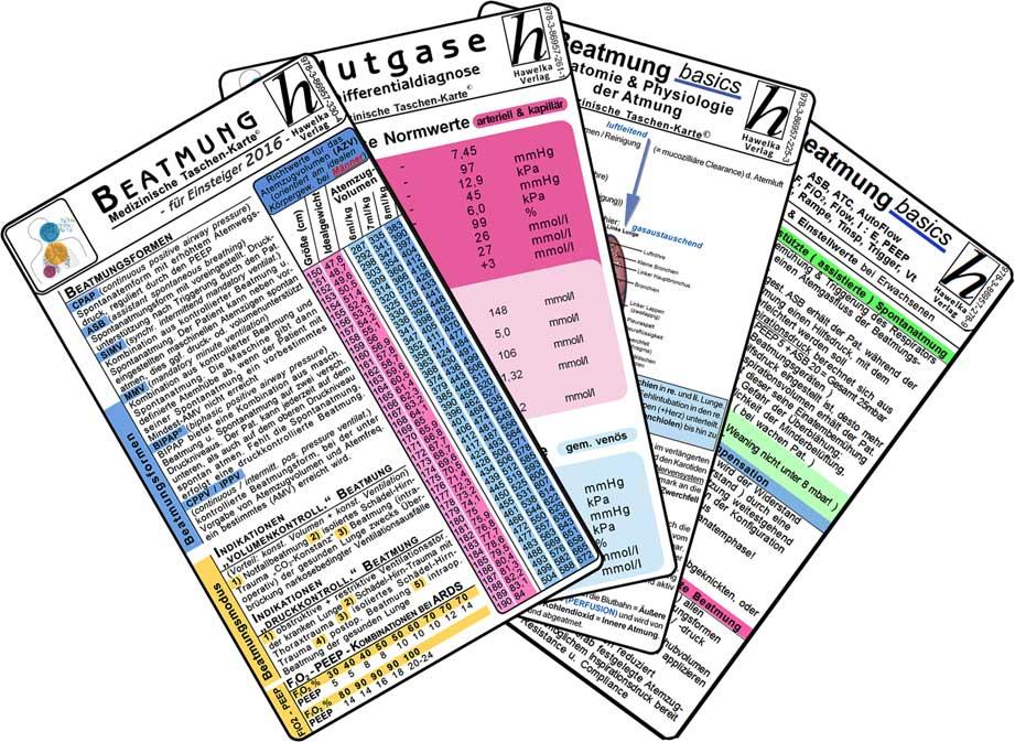 Vorderes Coverbild Beatmungs-Karten-Set für Einsteiger 2016 (5er-Set) - Medizinische Taschen-Karte