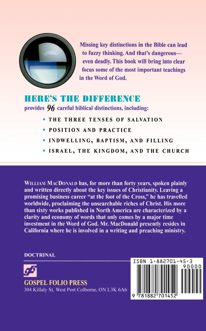 Rückseitencover Here's the Difference