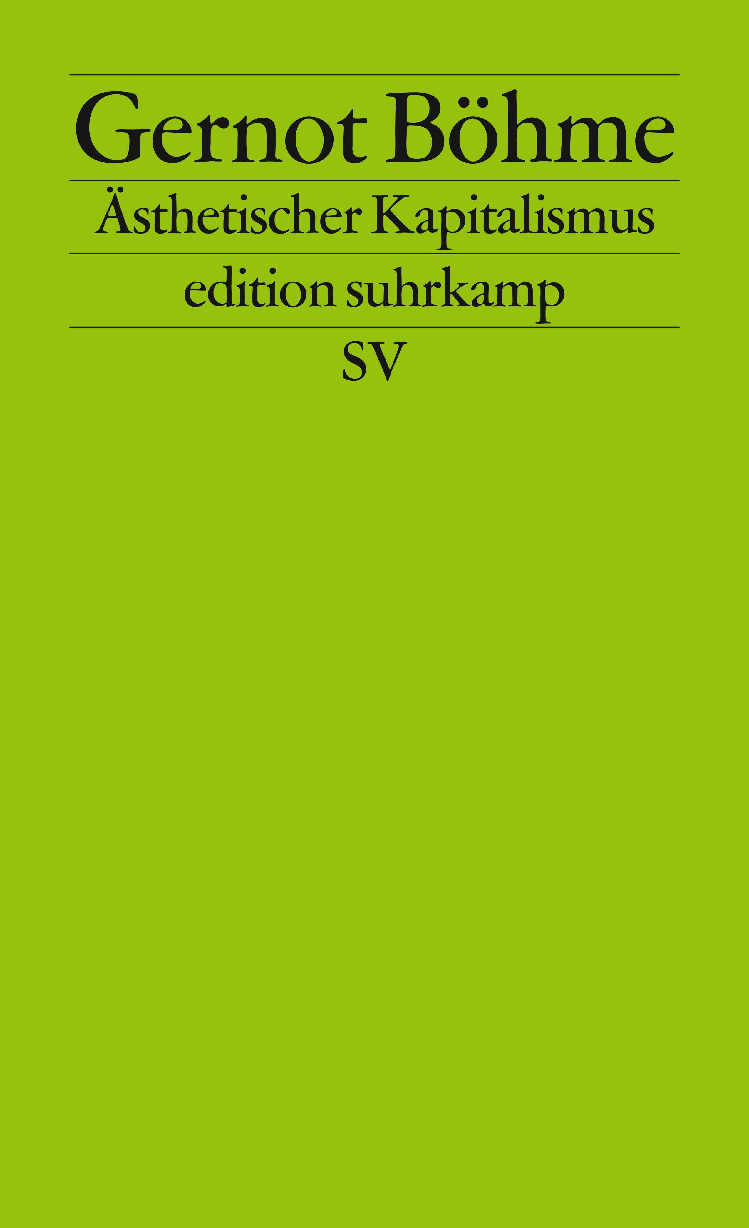 Vorderes Coverbild Ästhetischer Kapitalismus