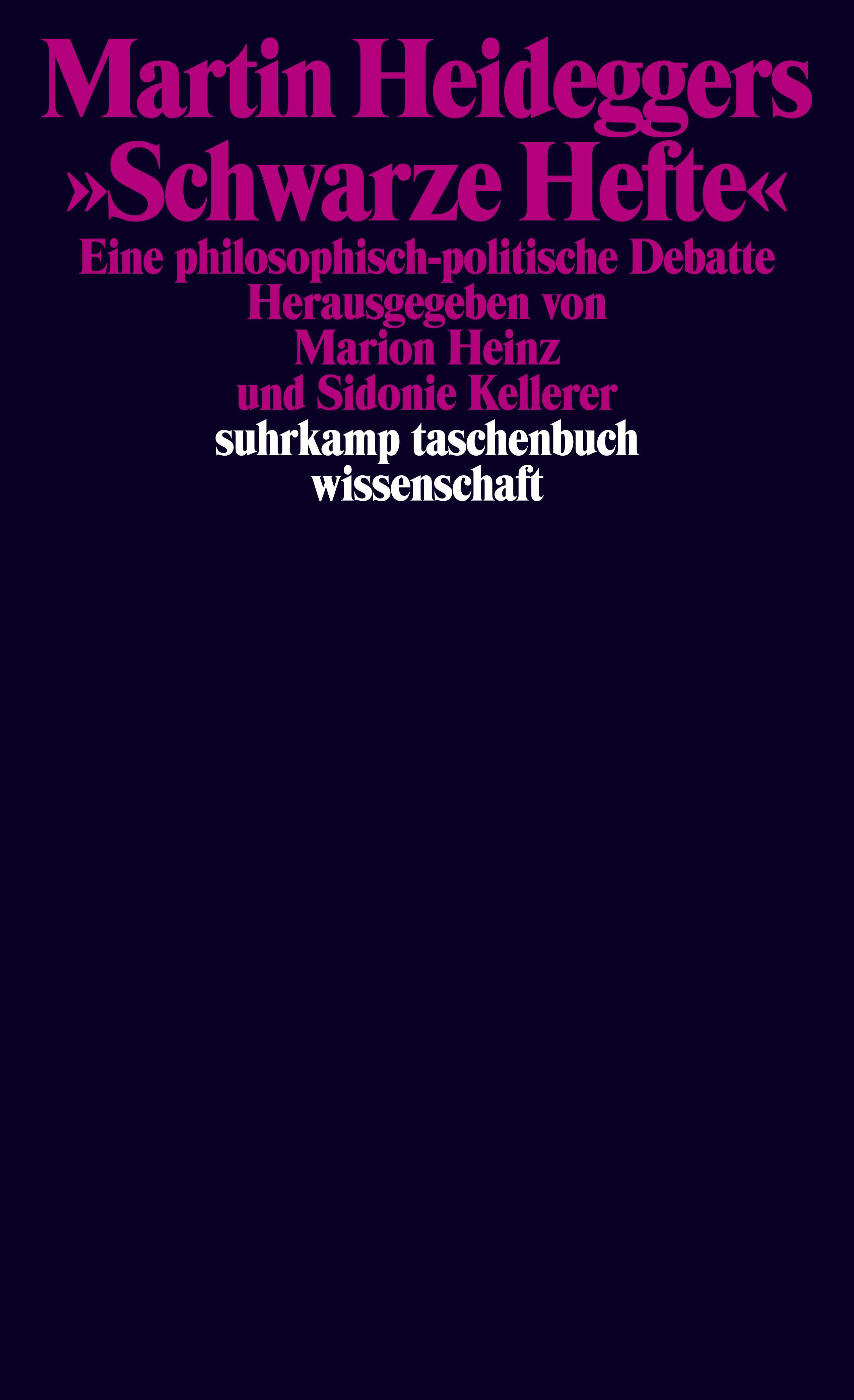 Vorderes Coverbild Martin Heideggers »Schwarze Hefte«