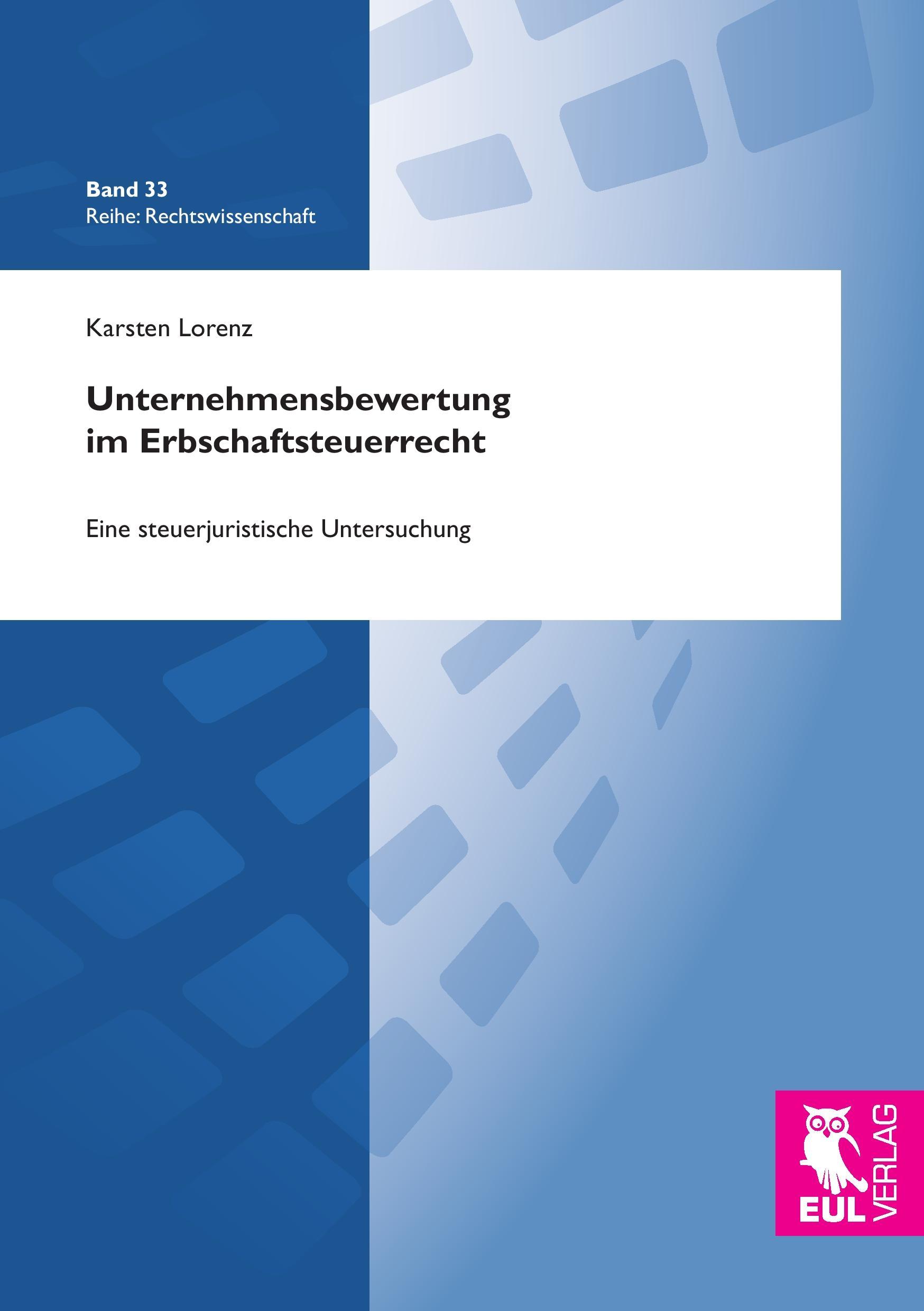 Vorderes Coverbild Unternehmensbewertung im Erbschaftsteuerrecht