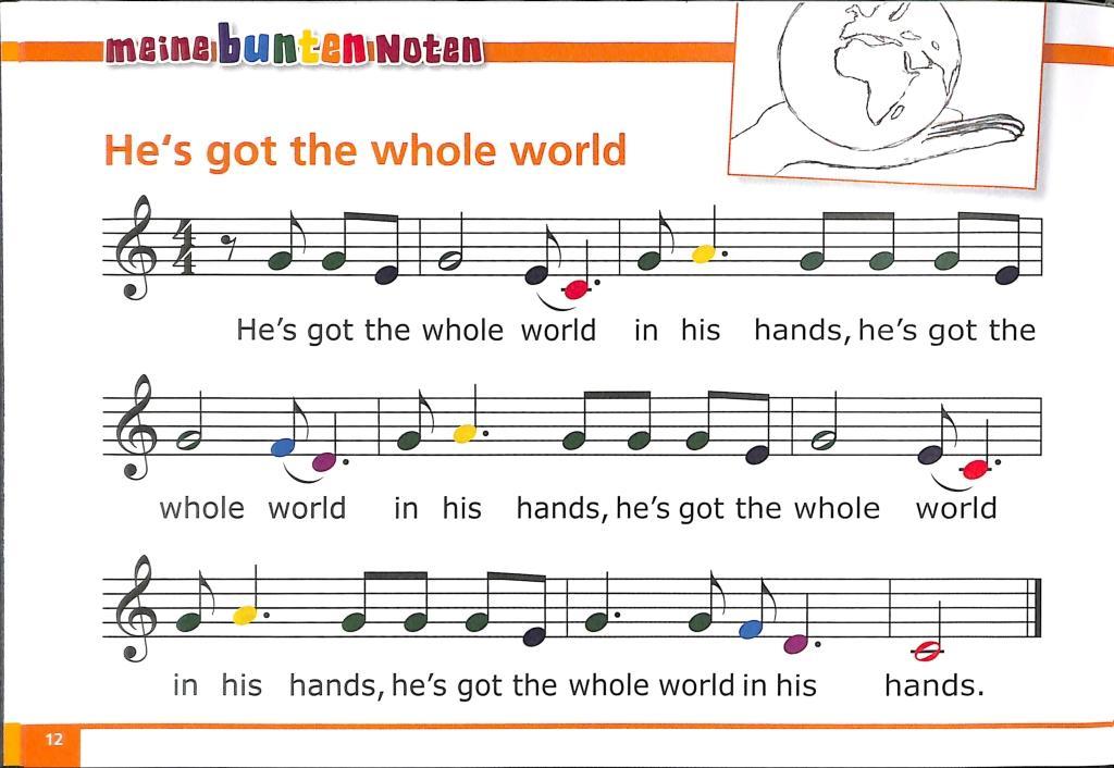 Beispielinhalt (Bild) Meine bunten Noten für Klavier, Keyboard, Melodica , Triola