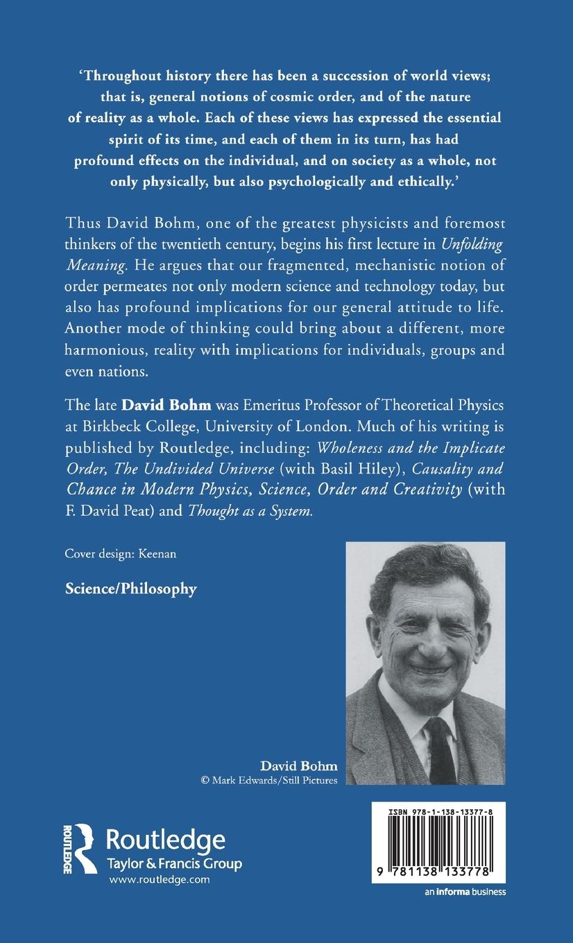 Rückseitencover Unfolding Meaning