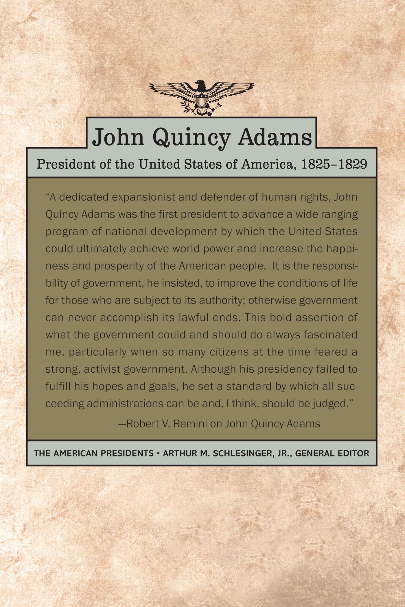 Rückseitencover John Quincy Adams