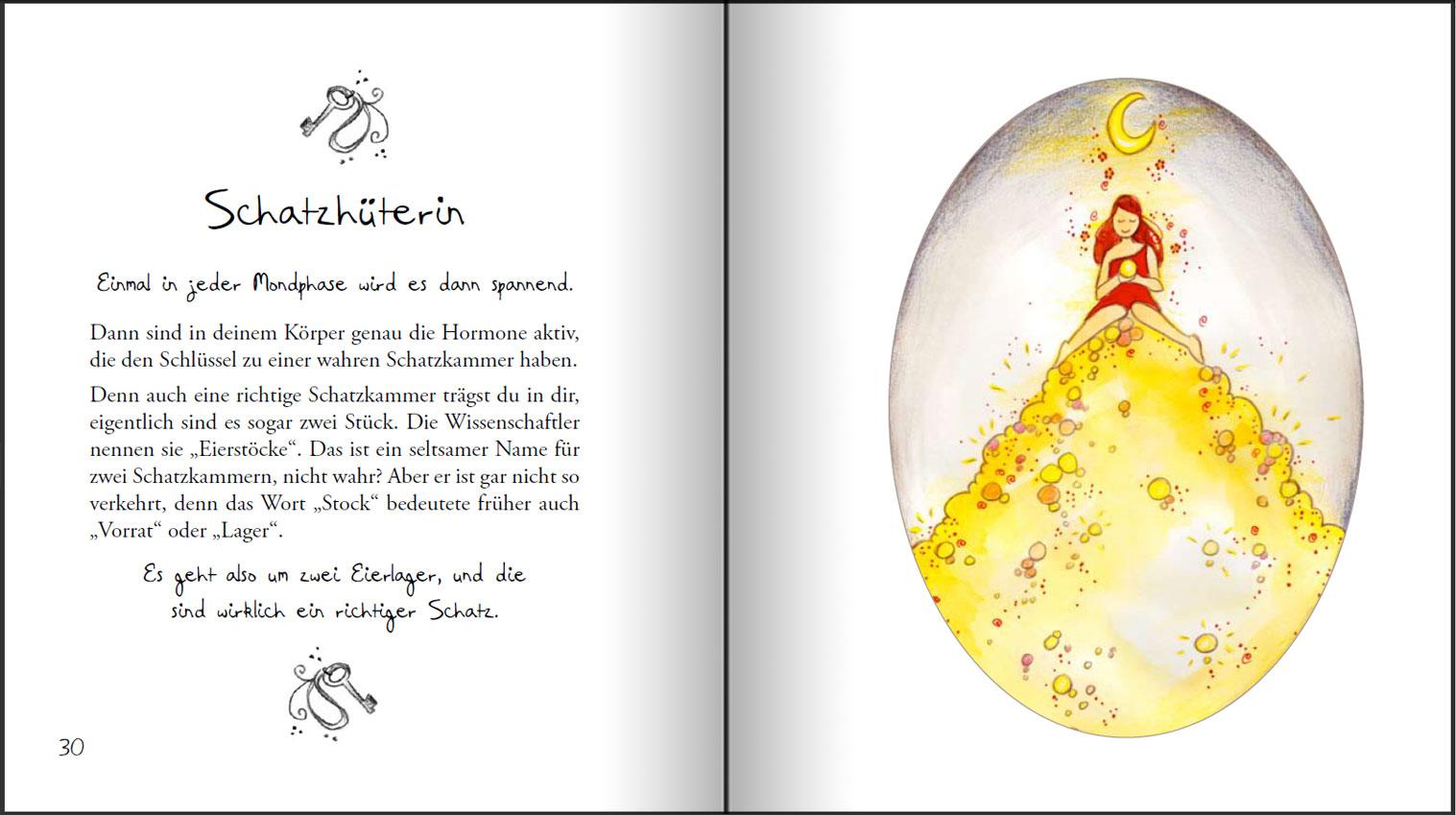 Beispielinhalt (Bild) Vom Mädchen zur Frau - Ein märchenhaftes Bilderbuch für alle Mädchen, die ihren Körper neu entdecken