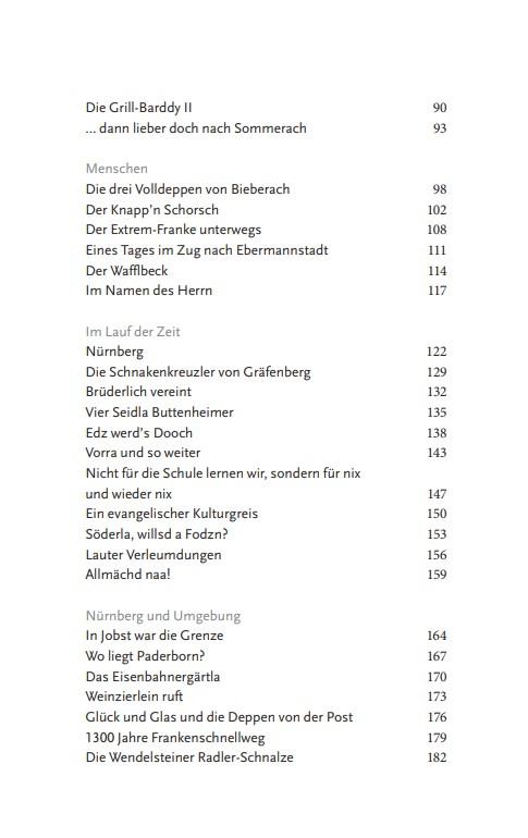 Beispielinhalt (Bild) Mein Franken-Buch