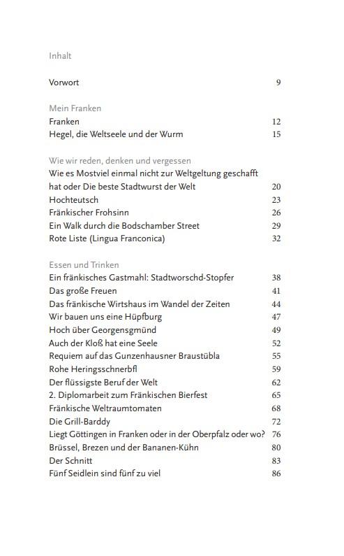 Beispielinhalt (Bild) Mein Franken-Buch