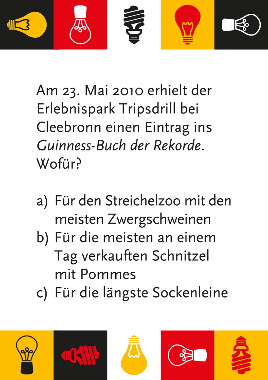 Beispielinhalt (Bild) Unnützes Wissen Schwaben