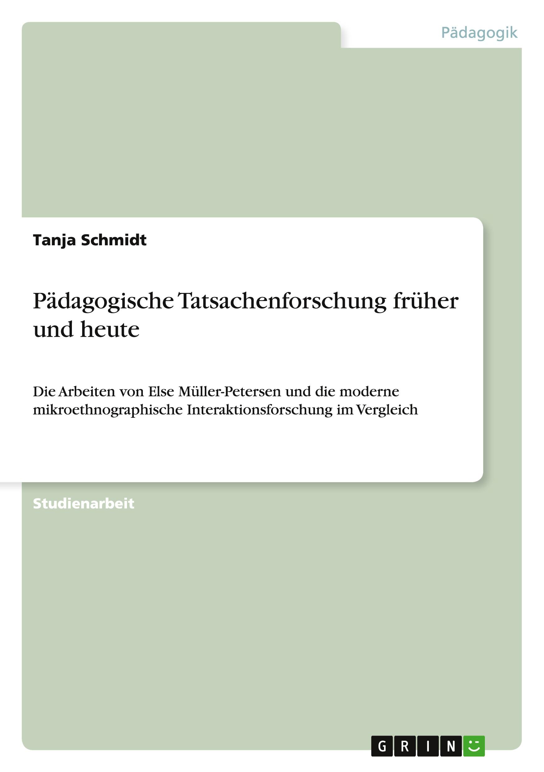 Vorderes Coverbild Pädagogische Tatsachenforschung früher und heute