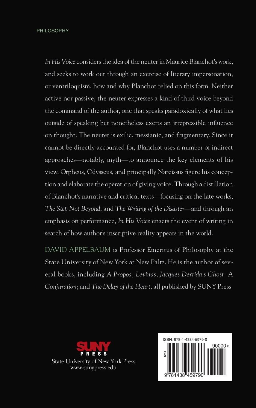 Rückseitencover In His Voice