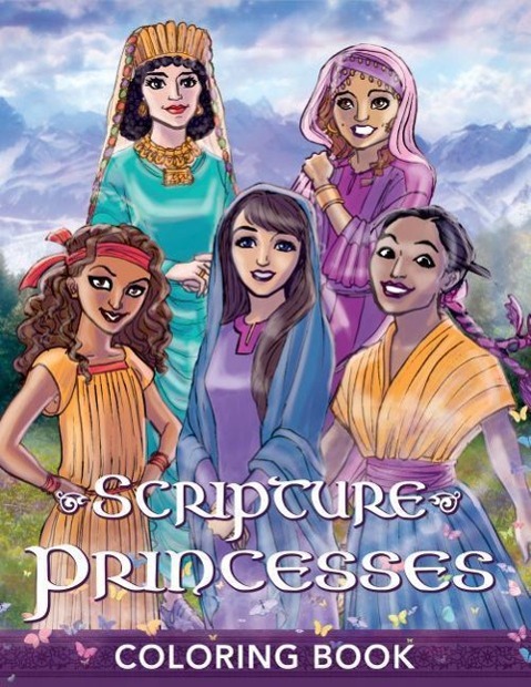 Vorderes Coverbild Scripture Princesses Coloring Book