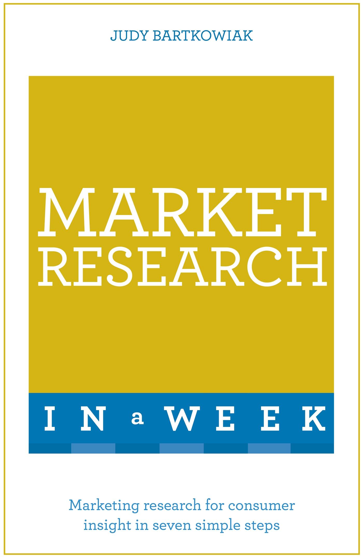 Vorderes Coverbild Market Research in a Week