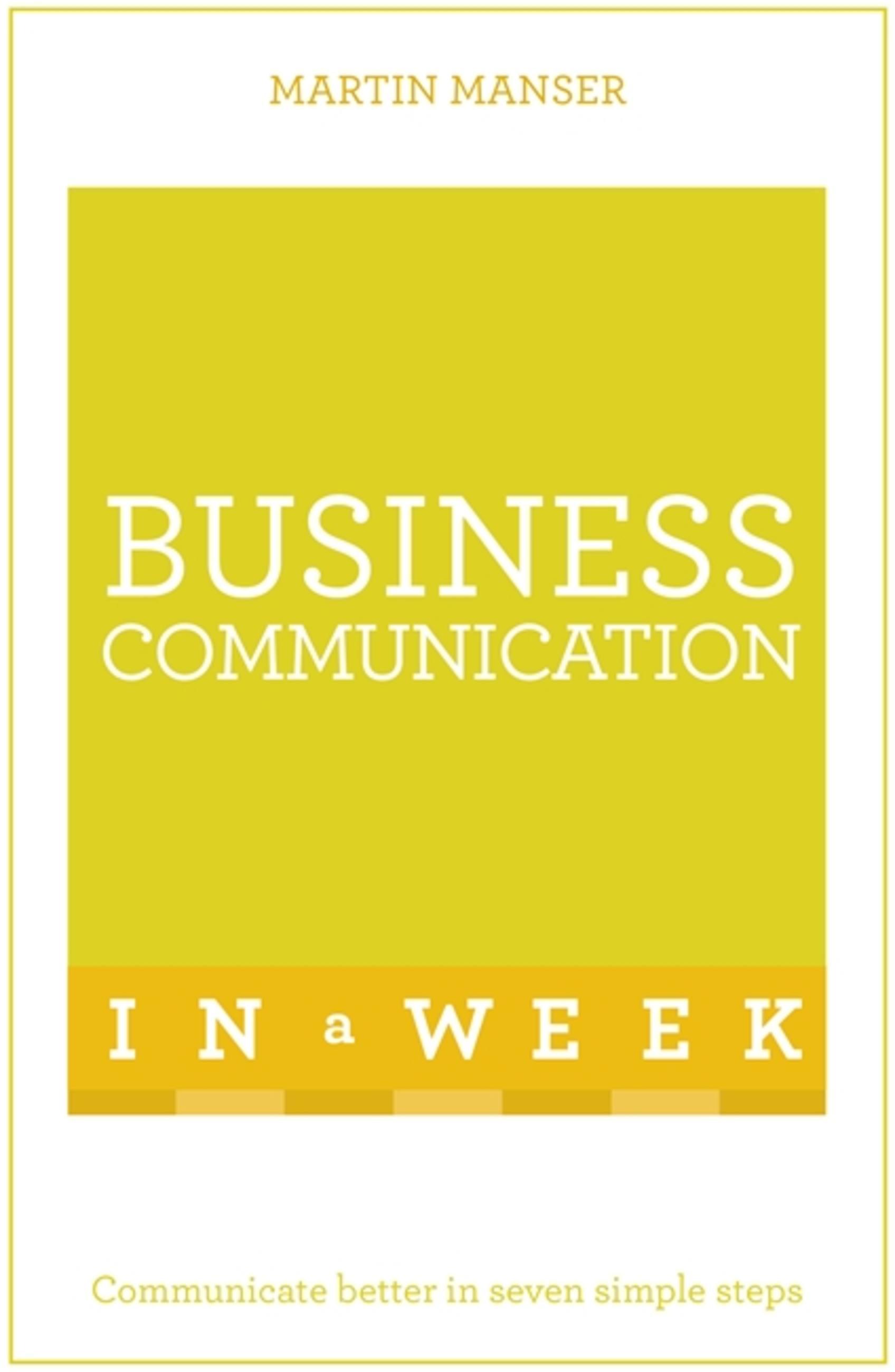 Vorderes Coverbild Business Communication in a Week: Teach Yourself