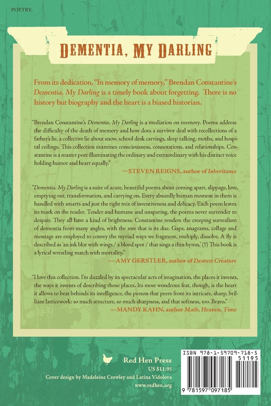 Rückseitencover Dementia, My Darling
